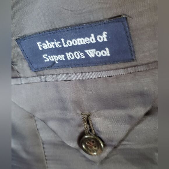 Burberrys' Men's Brown Wool Suit Jacket Coat Size 40 R - Picture 7 of 14